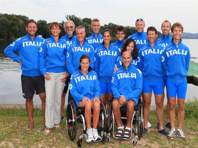 Il team degli azzurri al completo